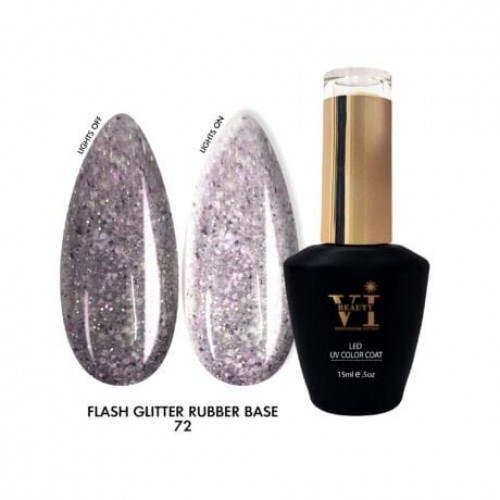 Mixcoco Disco Flash Glitter Rubber Base 72 15ml