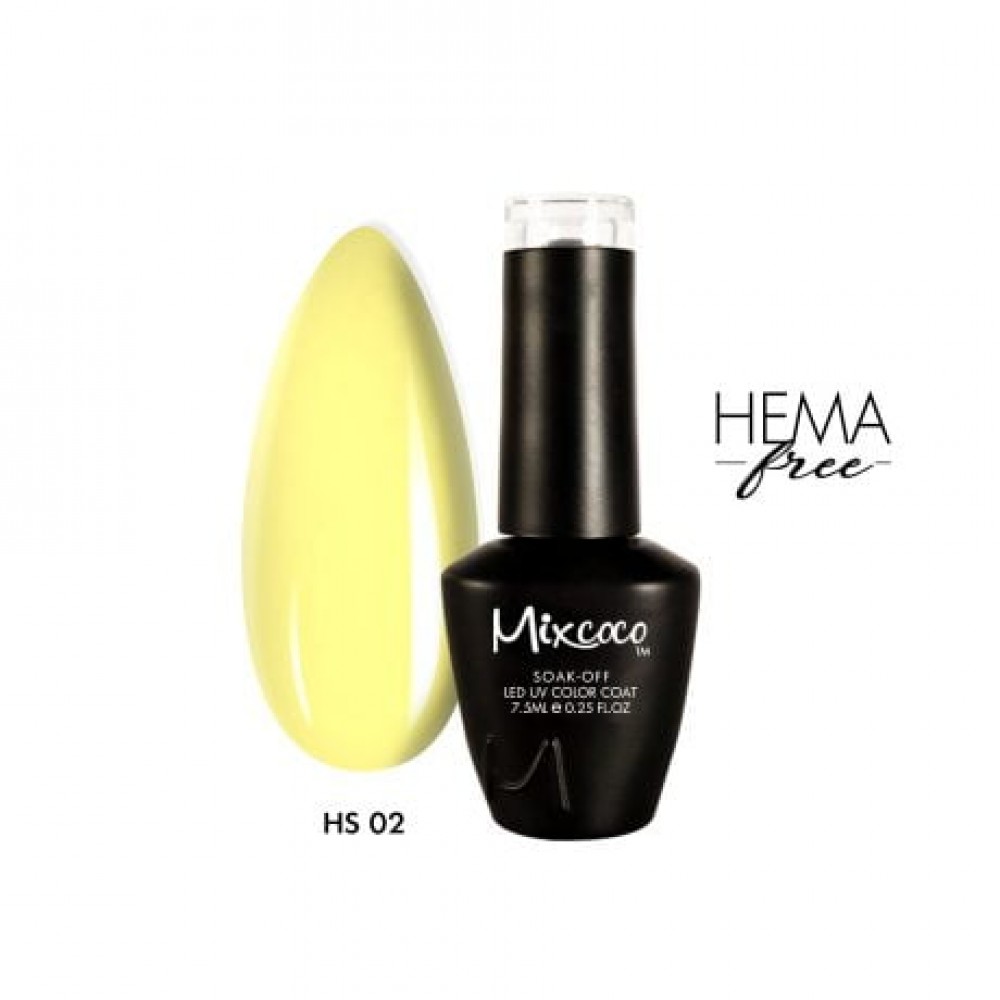 Mixcoco HS-002 Ημιμόνιμο Βερνίκι 7.5ml Κίτρινο Ανοιχτό Mixcoco HS-002 Ημιμόνιμο Βερνίκι 7.5ml Κίτρινο Ανοιχτό