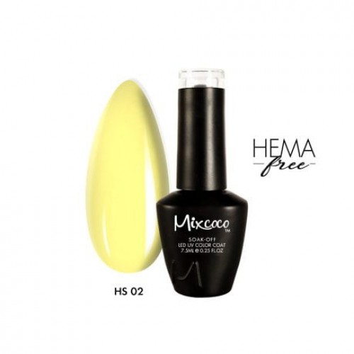 Mixcoco HS-002 Ημιμόνιμο Βερνίκι 7.5ml Κίτρινο Ανοιχτό Hema Free
