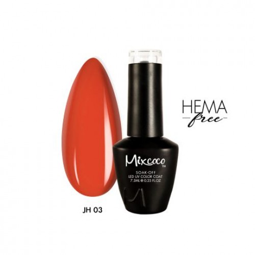 Mixcoco JH-03 Ημιμόνιμο Βερνίκι 7.5ml Πορτοκαλί Hema Free