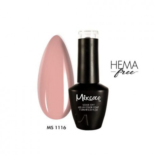 Mixcoco MS-1116 Ημιμόνιμο Βερνίκι 7.5ml Nude Σομόν Hema Free