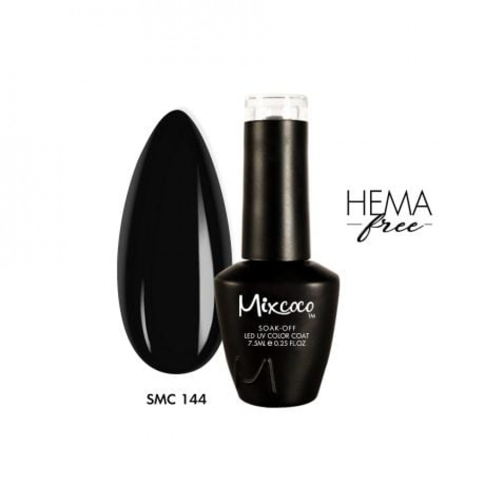 Mixcoco SMC144 Ημιμόνιμο Βερνίκι 7.5ml Μαύρο Mixcoco SMC144 Ημιμόνιμο Βερνίκι 7.5ml Μαύρο