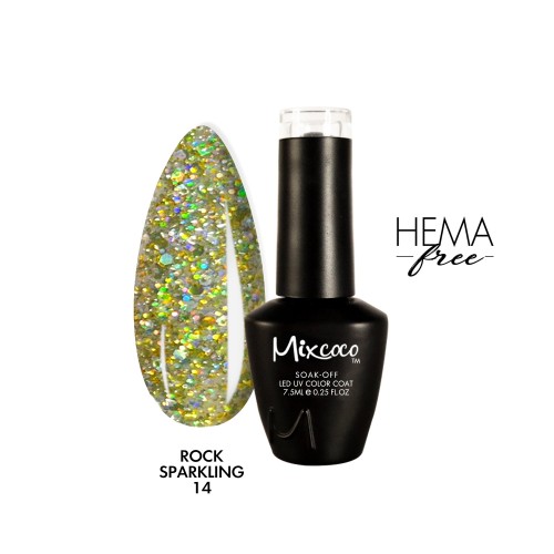Mixcoco Rock Sparkling Gel Color 14 7,5ml Hema Free