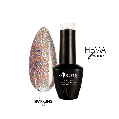 Mixcoco Rock Sparkling Gel Color 22 7,5ml Hema Free