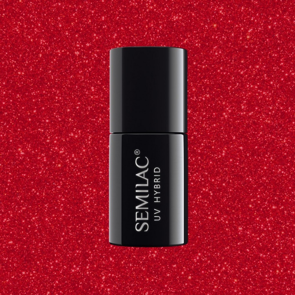 Semilac Ημιμόνιμο Βερνίκι Νυχιών 025 Glitter Red 7ml