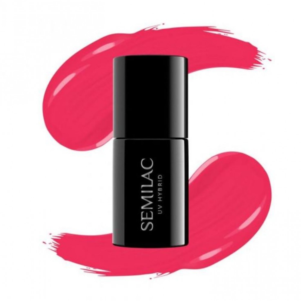Semilac Ημιμόνιμο Βερνίκι Νυχιών Hubrid 571 Neon Strawberry 7ml