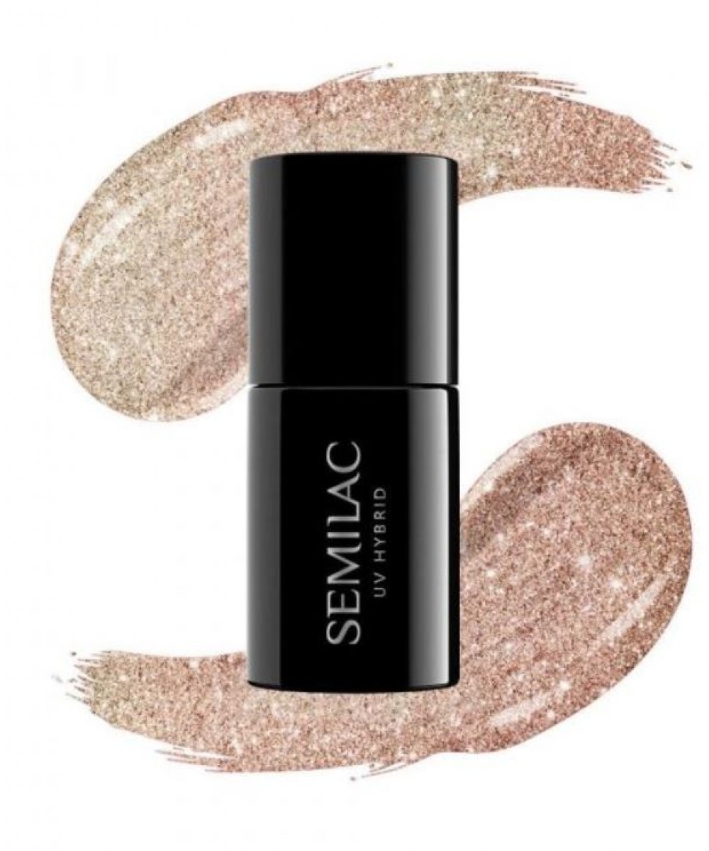 Semilac Ημιμόνιμο Βερνίκι Νυχιών 349 Delicate Vanilla Glitter 7ml