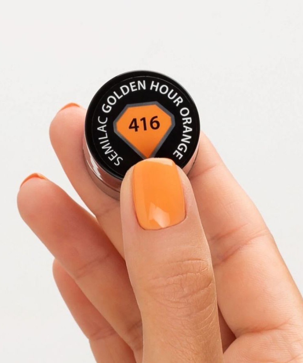 Semilac Ημιμόνιμο Βερνίκι Νυχιών 416 Golden Hour Orange 7ml *