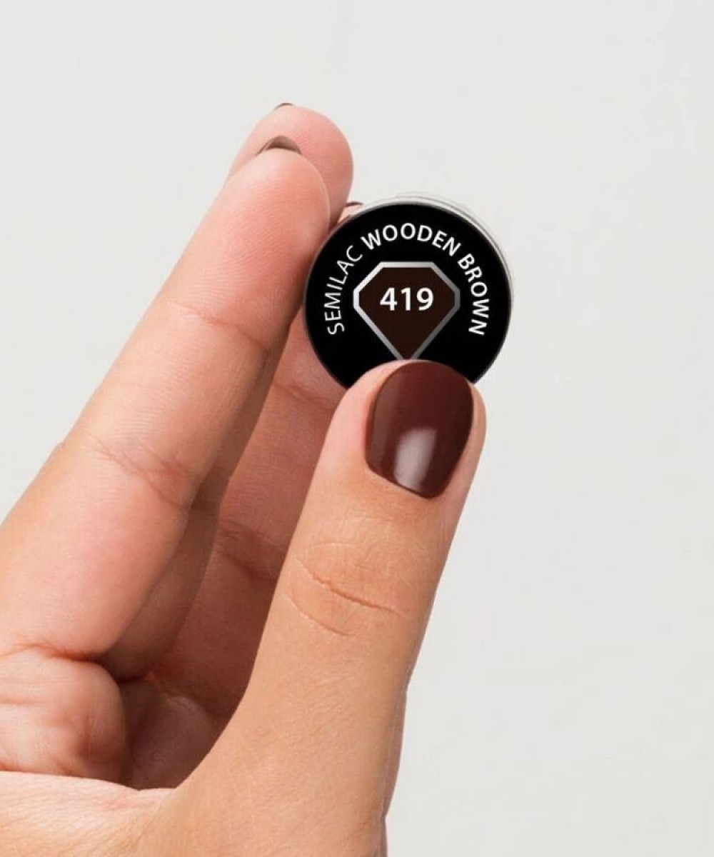Semilac Ημιμόνιμο Βερνίκι Νυχιών 419 Wooden Brown 7ml *