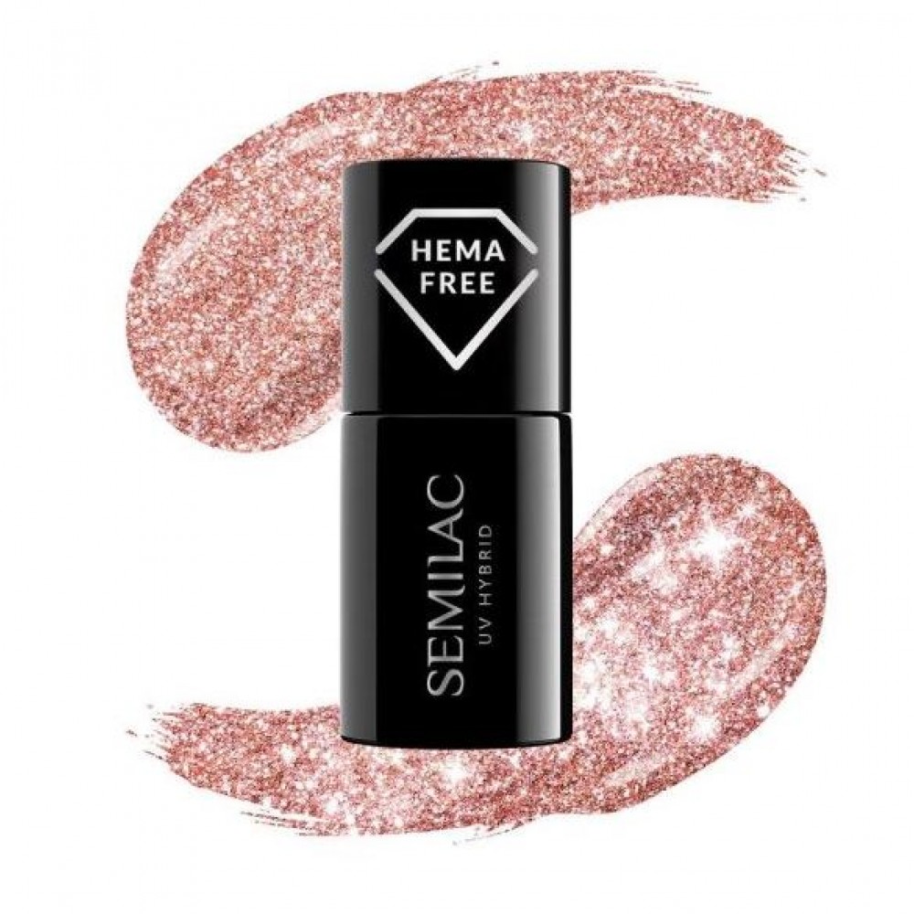 Semilac Ημιμόνιμο Βερνίκι Νυχιών 458 Sparking Rose, 7ml