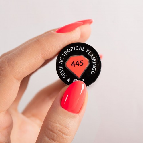 Semilac Ημιμόνιμο Βερνίκι Νυχιών 445 Tropical Flamingo, 7ml