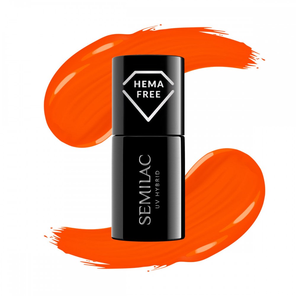 Semilac Ημιμόνιμο Βερνίκι Νυχιών 446 Yolo Orange, 7ml