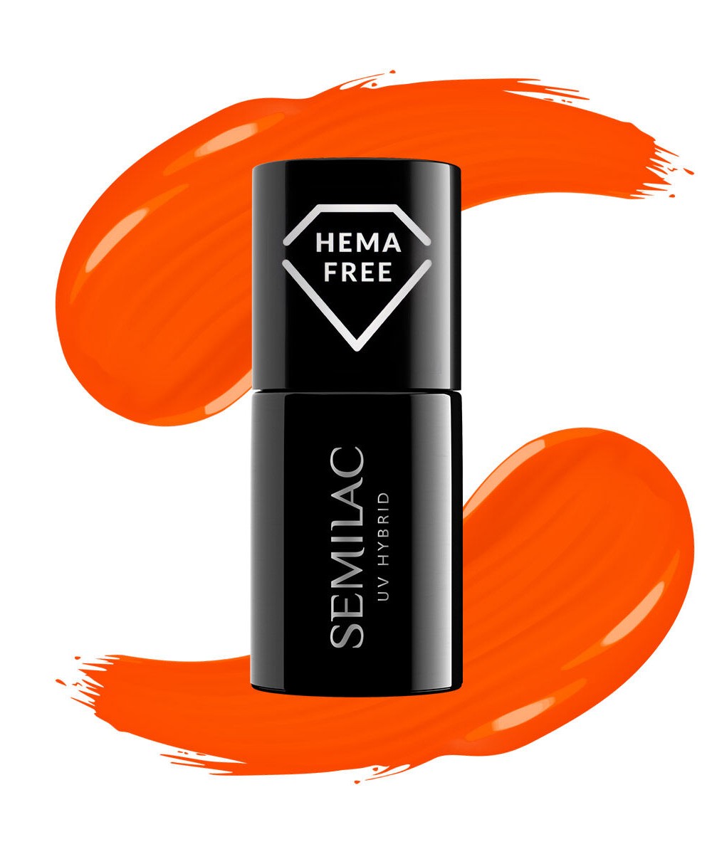 Semilac Ημιμόνιμο Βερνίκι Νυχιών 446 Yolo Orange, 7ml