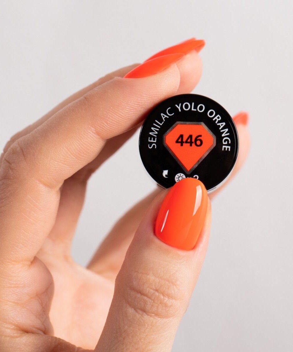 Semilac Ημιμόνιμο Βερνίκι Νυχιών 446 Yolo Orange, 7ml
