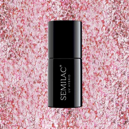 Semilac Ημιμόνιμο Βερνίκι Νυχιών 295 Peach Pink Shimmer 7ml