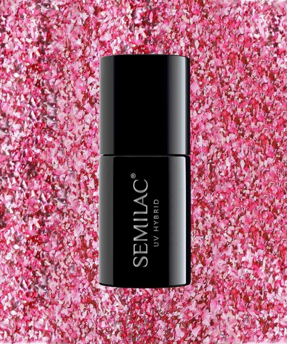 Semilac Ημιμόνιμο Βερνίκι Νυχιών 296 Intense Pink Shimmer 7ml*