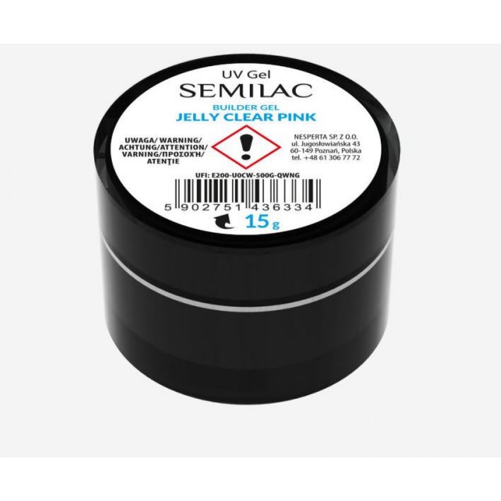 Semilac Builder Jelly Builder Gel Clear Pink 15 g