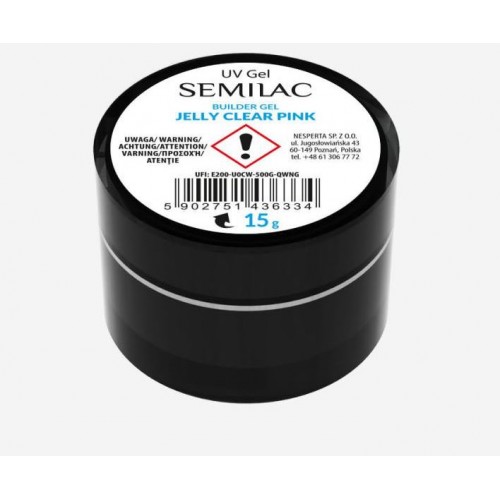 Semilac Builder Jelly Builder Gel Clear Pink 15 g