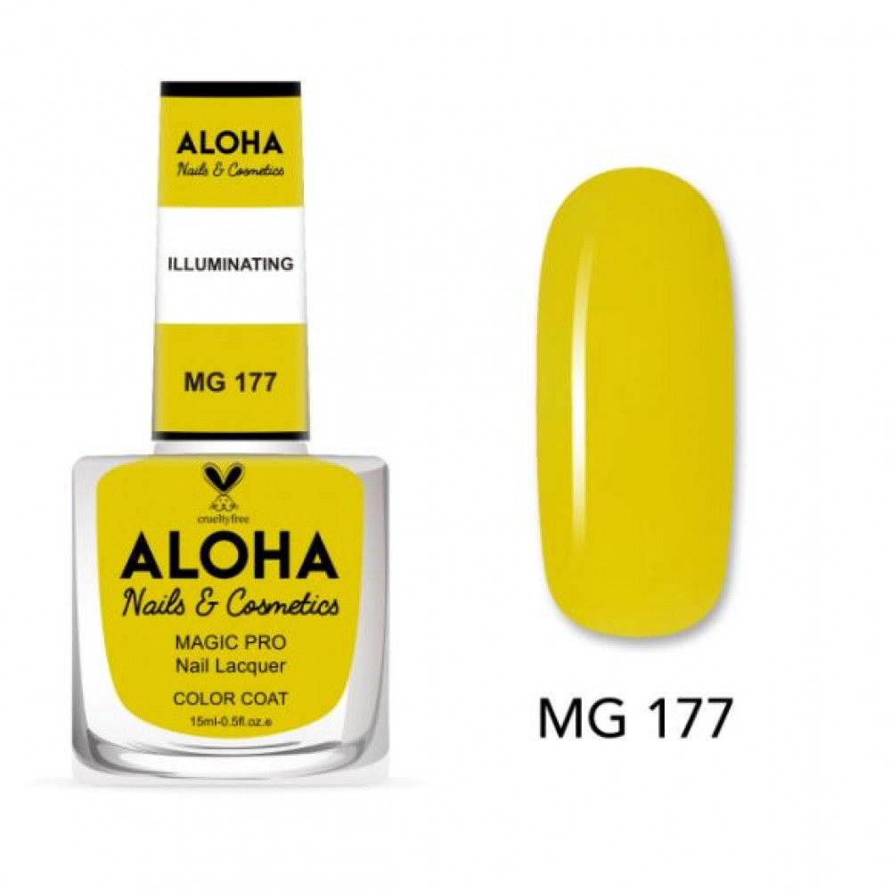 Aloha Βερνίκι Νυχιών 10 ημερών με Gel Effect Χωρίς Λάμπα Magic Pro Nail Lacquer 15ml – MG 177
