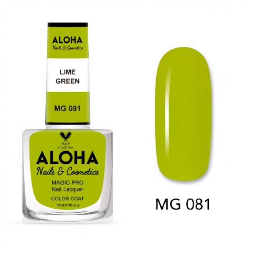 Aloha Βερνίκι Νυχιών 10 ημερών με Gel Effect Χωρίς Λάμπα Magic Pro Nail Lacquer 15ml – MG 081