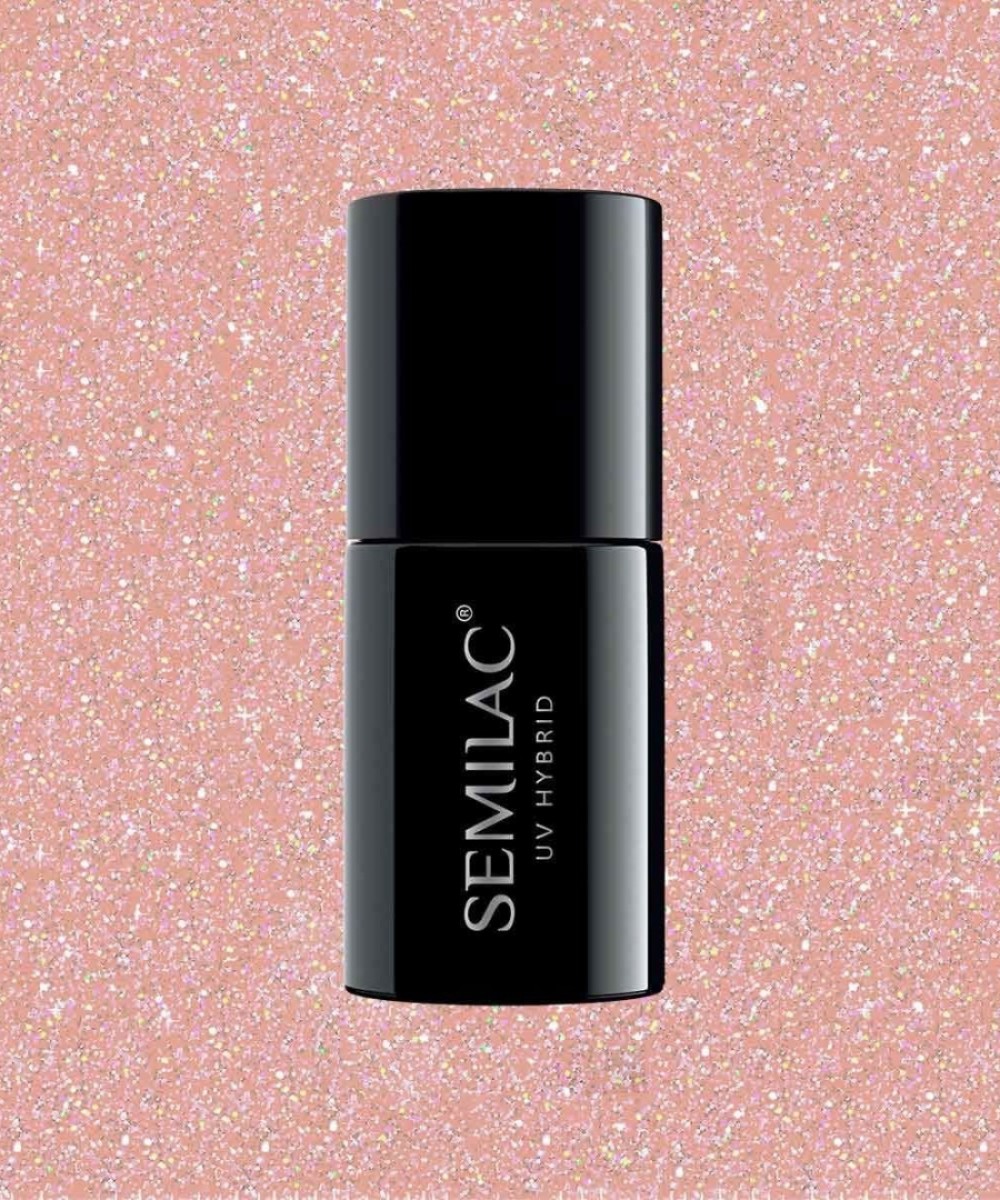 Semilac Ημιμόνιμο Βερνίκι Νυχιών Extend Care 5In1 804 Glitter Soft Beige 7ml