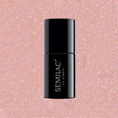 Semilac Ημιμόνιμο Βερνίκι Νυχιών Extend Care 5In1 804 Glitter Soft Beige 7ml