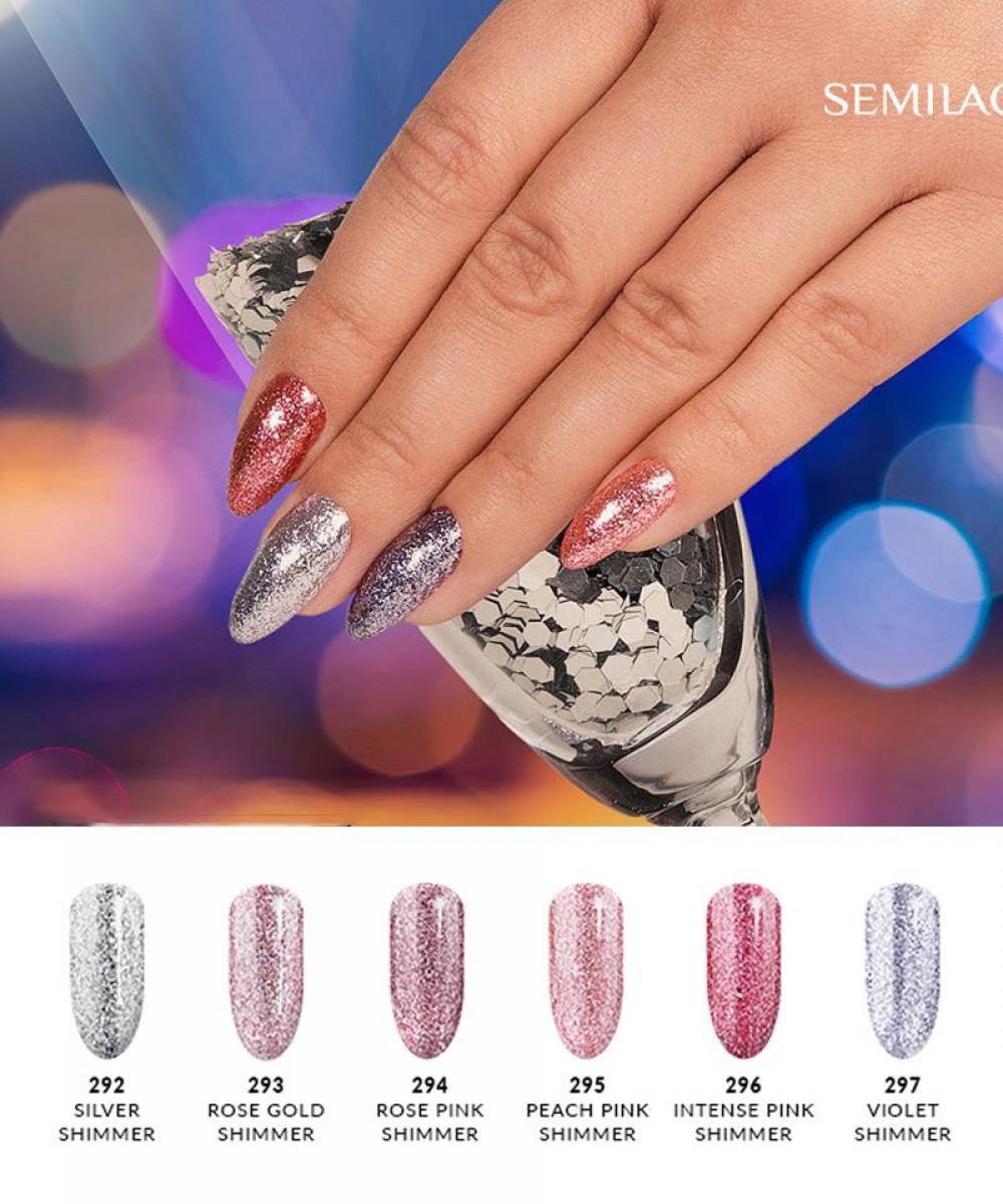Semilac Ημιμόνιμο Βερνίκι Νυχιών 296 Intense Pink Shimmer 7ml*