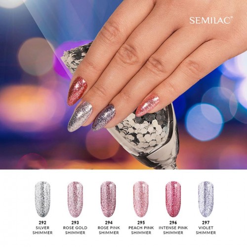 Semilac Ημιμόνιμο Βερνίκι Νυχιών 292 Silver Shimmer 7ml