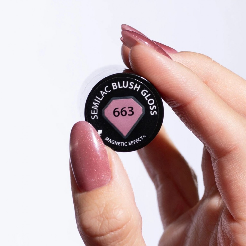 Semilac Ημινόνιμο Βερνίκι Νυχιών 663 Hybrid Polish Blush Gloss, 7ml Semilac Ημινόνιμο Βερνίκι Νυχιών 663 Hybrid Polish Blush Gloss, 7ml