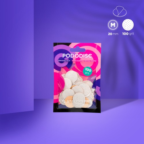 St Staleks Pro Ανταλλακτικά Αυτοκόλλητα Pads Για Δίσκο Pedicure M 100 Grit (PDF-20-100w), 50τμχ