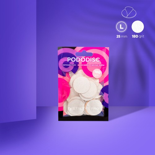St Staleks Pro Ανταλλακτικά Αυτοκόλλητα Pads Pododisc Expert L 180 Grit (PDF-25-180W), 50τμχ