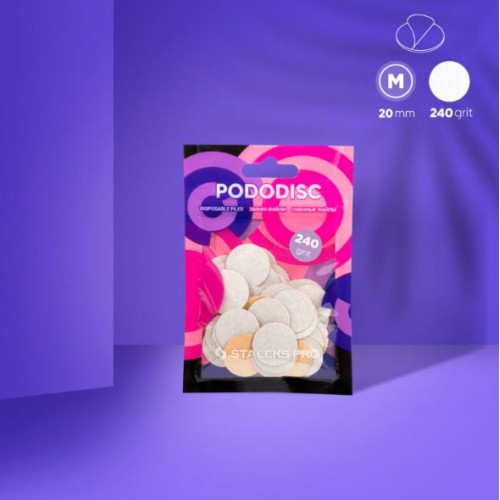 St Staleks Pro Ανταλλακτικά Αυτοκόλλητα Pads Expert Pododisc M 240 Grit (PDF-20-240W), 50τμχ