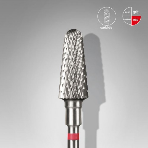 St Staleks Pro Φρέζα Αφαίρεσης Καρβιδίου Kόκκινη Frustum 6mm/14mm FT70R060/14