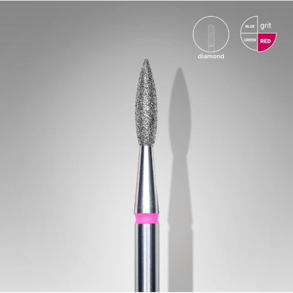 ST Staleks Pro Φρέζα Επωνυχίων Pointed Flame Kόκκινη 2,1mm/8mm