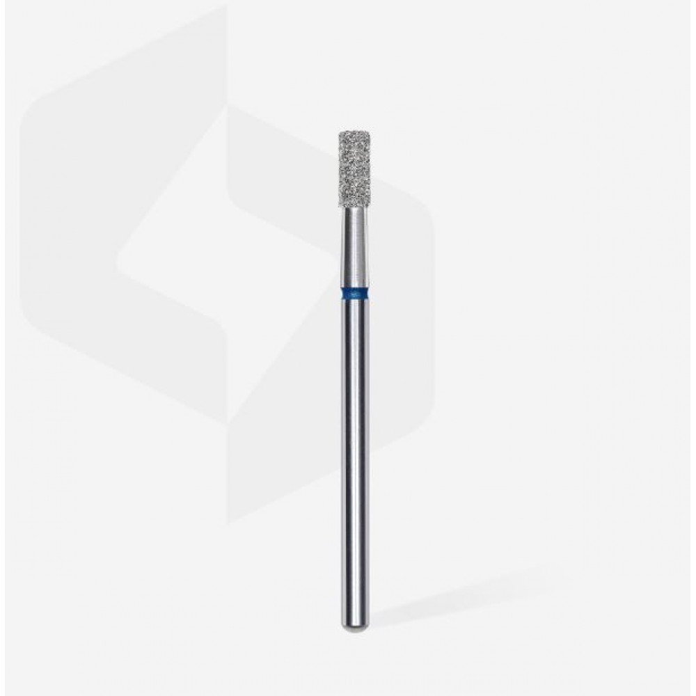 Staleks Diamond nail drill bit "cylinder", blue, head diameter 2.5 mm, working part 6 mm