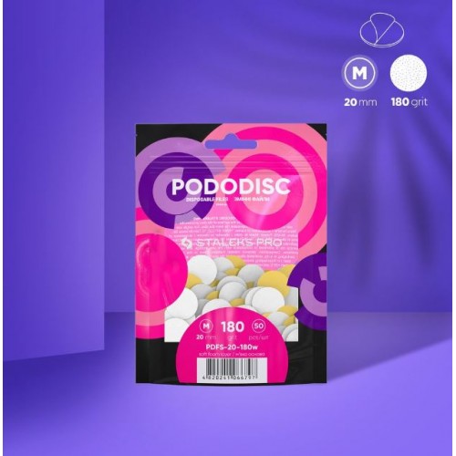Staleks Pro Ανταλλακτικά Αυτοκόλλητα Pads Expert Pododisc M 180 grit 20mm (PDFS-20-180w)  50τμχ