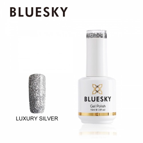 Bluesky Ημιμόνιμο Βερνίκι Νυχιών Sparkling Luxury Silver ,15ml