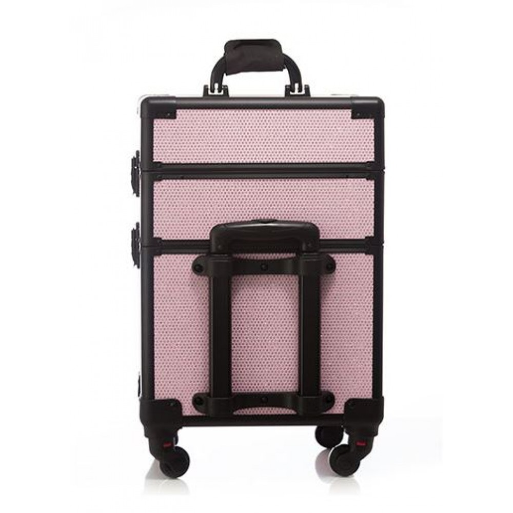 Vab Επαγγελματικη Βαλίτσα Με 4 Ρόδες Ροζ Glitter (TC-3362R)