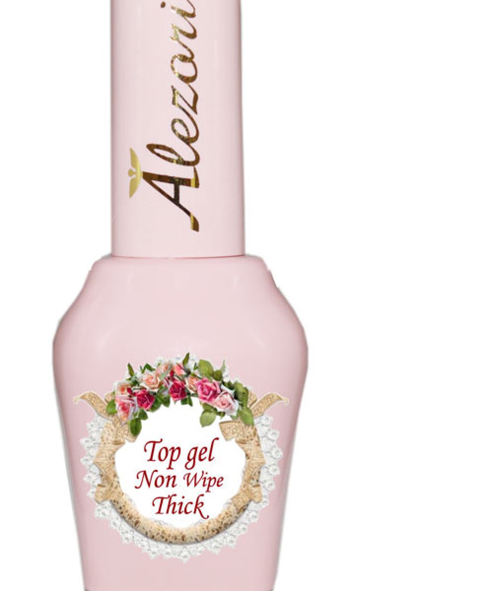 Alezori Ημιμόνιμο Βερνίκι Top Coat Uv/Led Thick Non Wipe ,15ml.