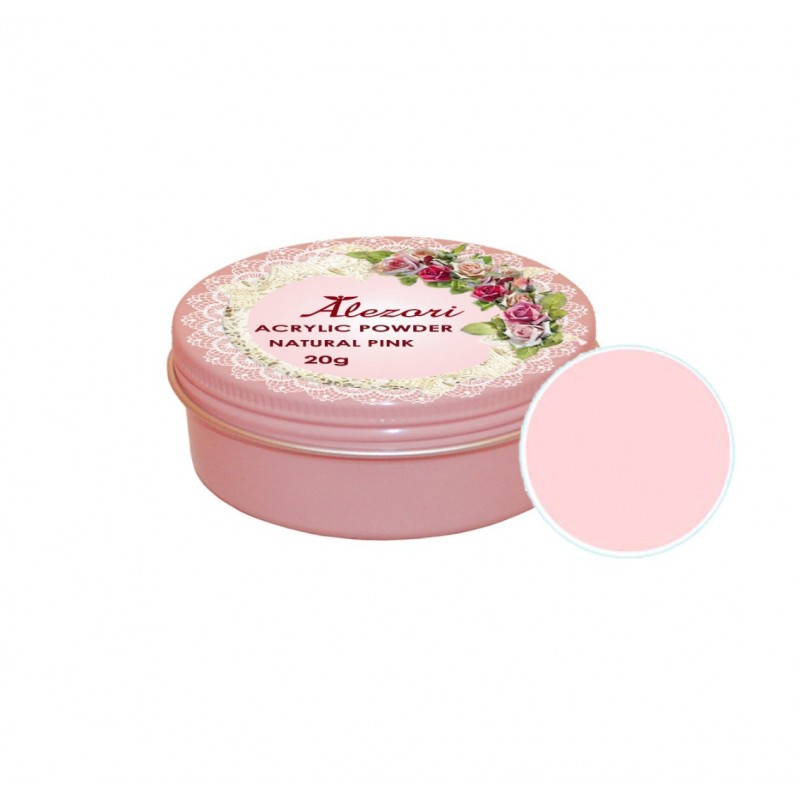 Alezori Ακρυλική Σκόνη Νυχιών Acrylic Powder Natural Pink 20Gr