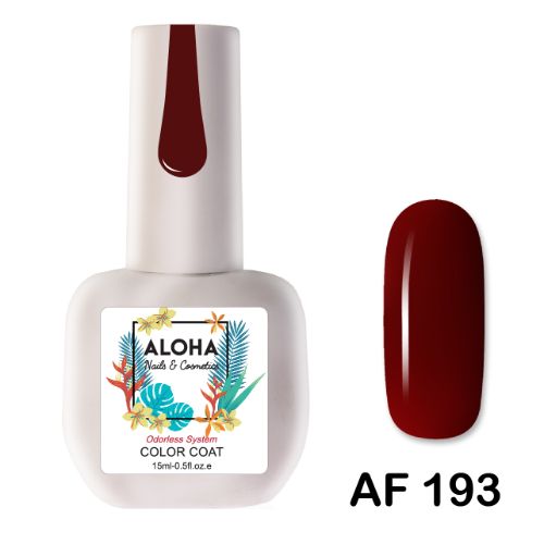 Aloha Ημιμόνιμο Βερνίκι ,15ml Color Coat Af 193 / Κόκκινο Κανελί (Cinnamon Red)