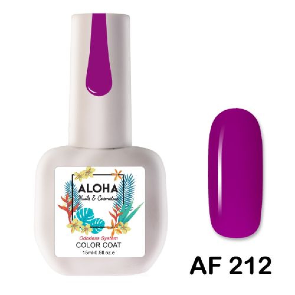 Aloha Ημιμόνιμο Βερνίκι Af212 Dark Fuschia ,15ml