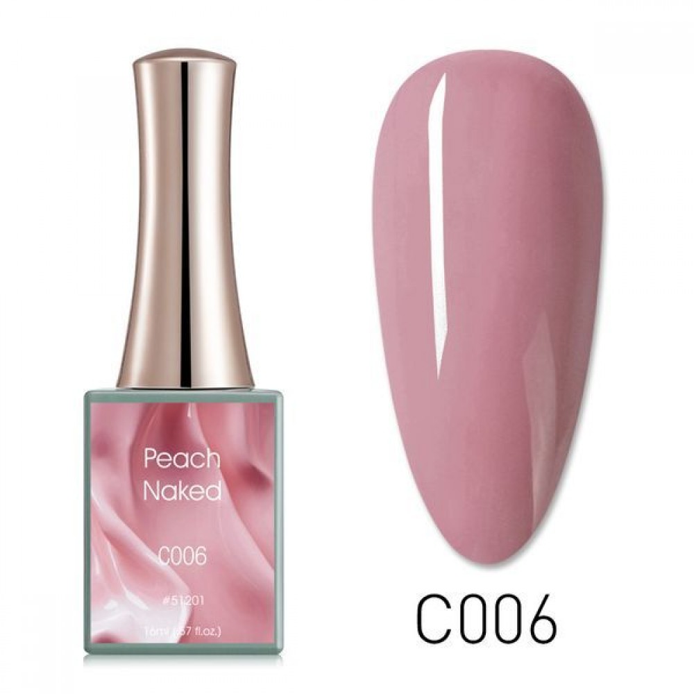 Canni Ημιμόνιμο Βερνίκι Νυχιών Peach Naked C06 ,16ml *