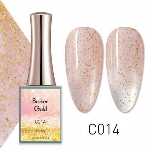 Canni Ημιμόνιμο Βερνίκι Νυχιών Broken Gold C14 ,16ml *