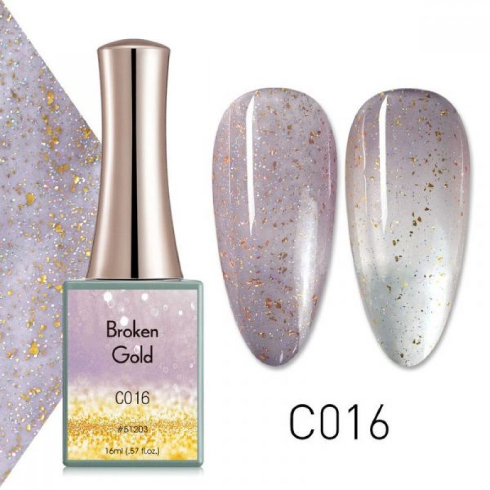 Canni Ημιμόνιμο Βερνίκι Νυχιών Broken Gold C16 ,16ml Canni Ημιμόνιμο Βερνίκι Νυχιών Broken Gold C16 ,16ml