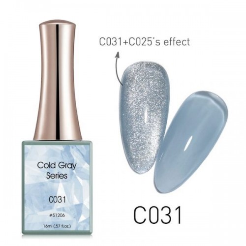 Canni Ημιμόνιμο Βερνίκι Νυχιών Cold Gray C31 ,16ml