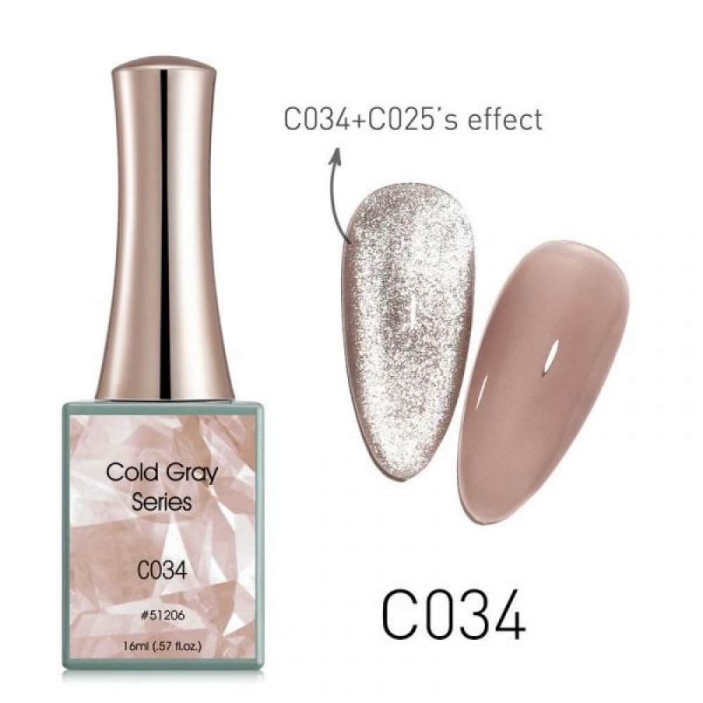 Canni Ημιμόνιμο Βερνίκι Νυχιών Cold Gray C34 ,16ml Canni Ημιμόνιμο Βερνίκι Νυχιών Cold Gray C34 ,16ml