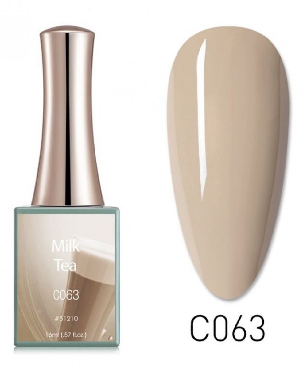 Canni Ημιμόνιμο Βερνίκι Νυχιών Milk Tea C63 ,16ml *