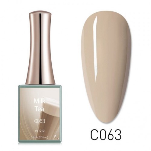 Canni Ημιμόνιμο Βερνίκι Νυχιών Milk Tea C63 ,16ml *