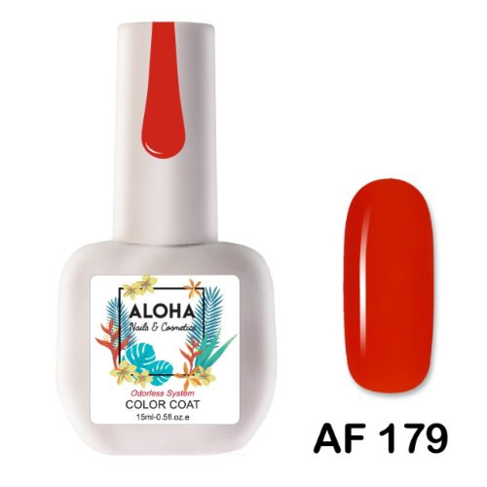 Aloha Ημιμόνιμο Βερνίκι Νυχιών Af179 Lava Red ,15ml